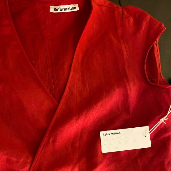 Reformation Rodin Dress (Red) - Picture 5 of 16